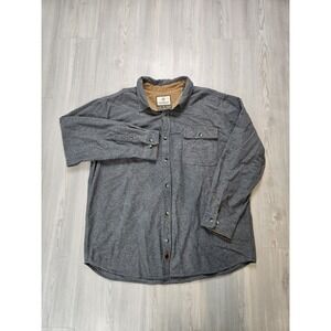 Legendary‎ Whitetails Gray Flannel Long Sleeve Button Up Shirt Mens 2XL